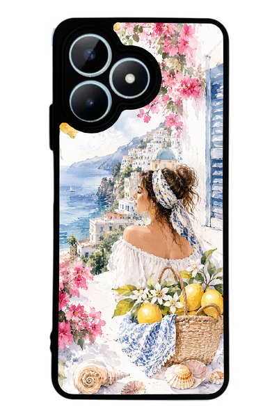 S Mode Realme Note 50 Glossy Phone Case with Positano Blue Design