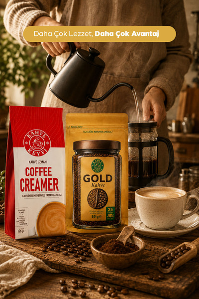 Gold Kahve ve Kahve Kreması 2'li Set 50 g + 160 g