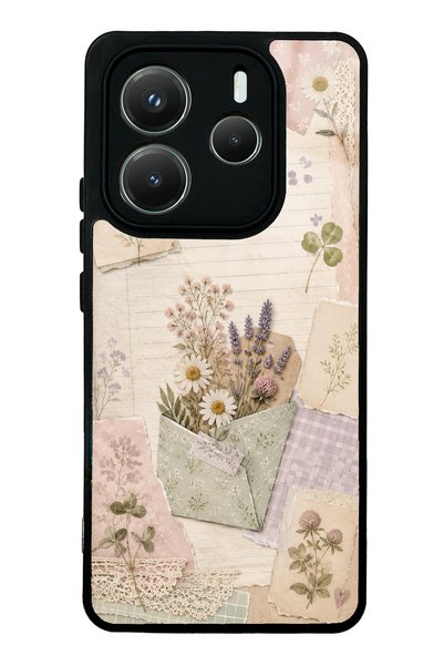 S Mode غطاء هاتف لامع بتصميم Wildflower Diary لهاتف Xiaomi Redmi Note 14 5G