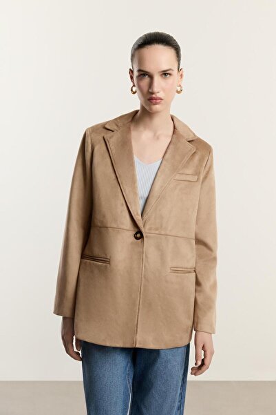 BUTİCK Allbucks Left*İes Faux Suede Blazer Ablft00006