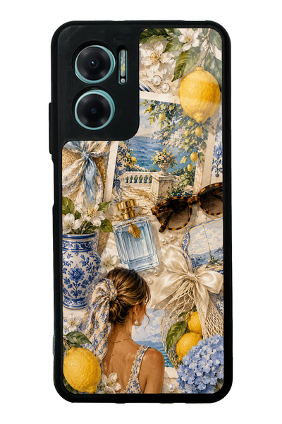 S Mode حافظة هاتف Xiaomi Redmi Note 11E بتصميم أملفي أزرق لامع