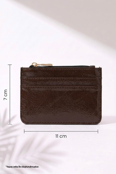 InStyle Zippered Bitter Brown Card Holder Wallet