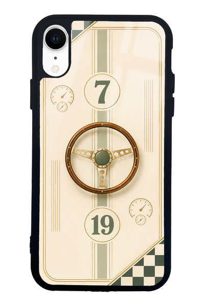 S Mode حافظة هاتف لامعة بتصميم كلاسيكي من Racer 7 لهاتف iPhone XR