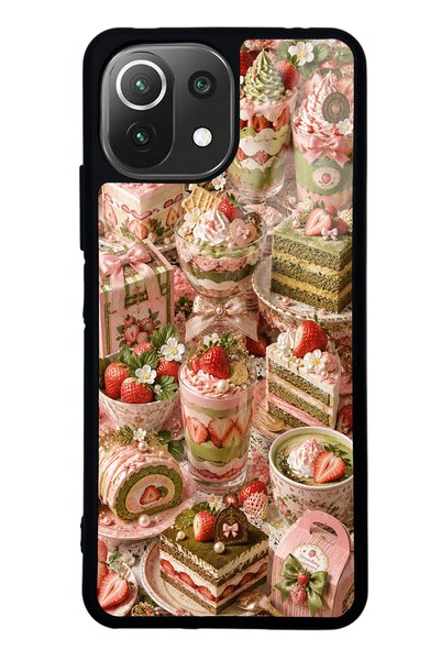 S Mode حافظة هاتف Xiaomi Mi 11 Lite Sweet Matcha Bakery ذات تصميم لامع