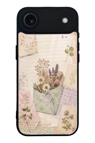 S Mode حافظة هاتف لامعة بتصميم دفتر يوميات Wildflower لهاتف iPhone 17 Air
