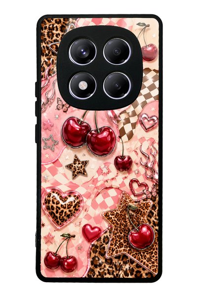 S Mode غطاء هاتف لامع بتصميم Cherry Rebel Pop لهاتف شاومي ريدمي نوت 14 برو 4G