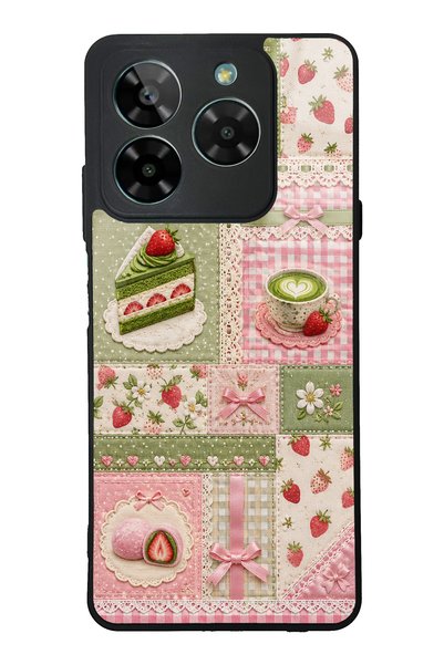 S Mode حافظة هاتف لامعة بتصميم Gm Era 50 Matcha Berry Quilt