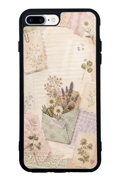 S Mode حافظة هاتف لامعة بتصميم Wildflower Diary لهاتف iPhone 7 Plus