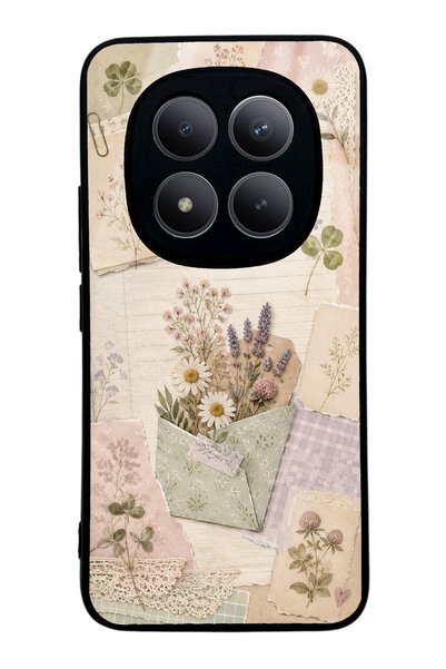 S Mode حافظة هاتف لامعة بتصميم Wildflower Diary لهاتف Xiaomi Redmi Note 15 Pr...