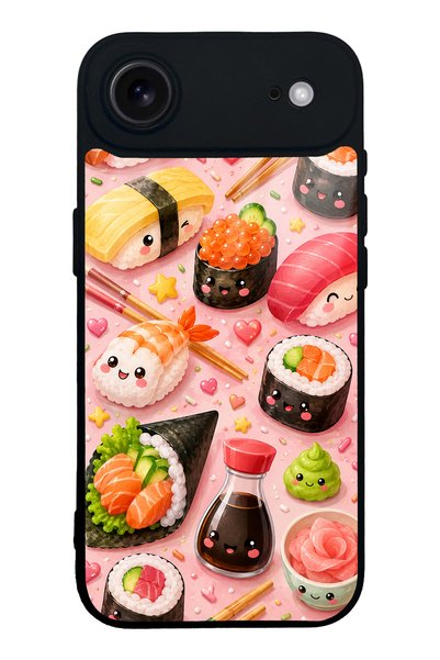 S Mode حافظة هاتف لامعة بتصميم iPhone 17 Air Sushi Love Club