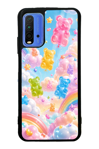 S Mode حافظة هاتف Xiaomi Redmi 9T بتصميم Jelly Bear Sky لامعة