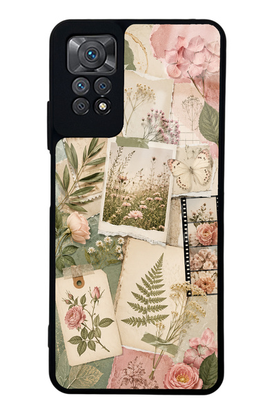 S Mode حافظة هاتف Xiaomi Redmi Note 11 Pro ناعمة بتصميم Garden Notes لامعة
