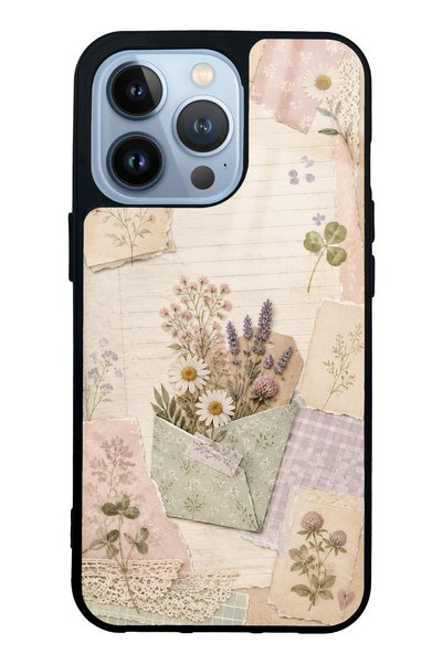 S Mode حافظة هاتف لامعة بتصميم Wildflower Diary لهاتف iPhone 13 Pro