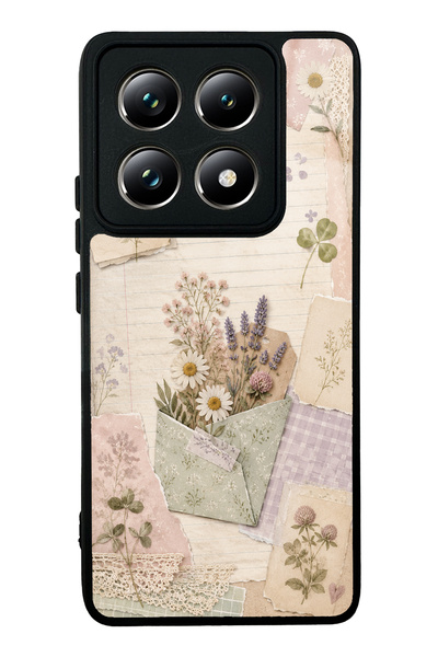 S Mode حافظة هاتف لامعة بتصميم Wildflower Diary لهاتف Xiaomi Mi 14T Pro