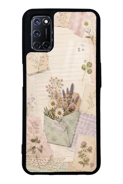 S Mode حافظة هاتف لامعة بتصميم Wildflower Diary لهاتف Oppo A52