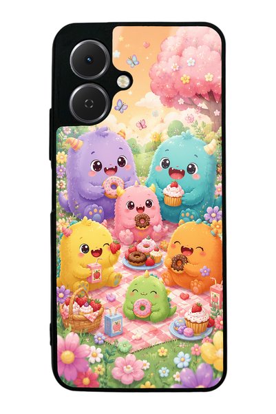 S Mode حافظة هاتف لامعة بتصميم Tecno Spark Go2 Monster Picnic Party