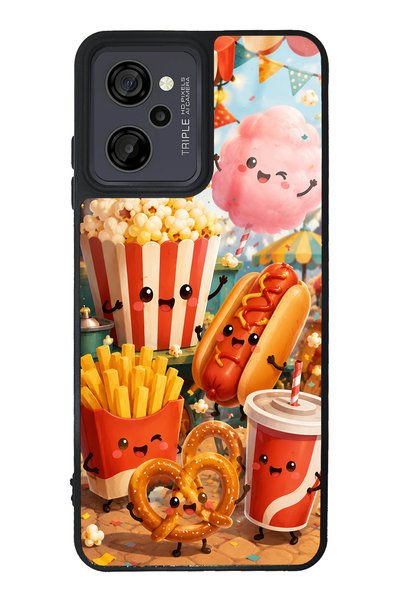 S Mode حافظة هاتف لامعة بتصميم Casper M40 Fun Food Party
