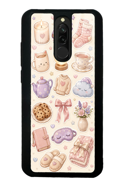 S Mode حافظة هاتف Xiaomi Redmi 8 بتصميم Pastel Sleepover لامعة
