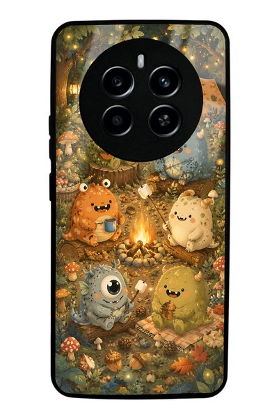 S Mode حافظة هاتف لامعة بتصميم Realme 12 Pro Plus Forest Friends Camp