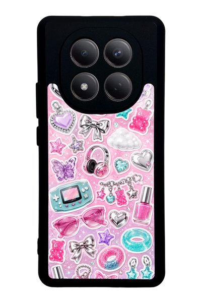 S Mode حافظة هاتف لامعة بتصميم Y2K Sticker Dreams لهاتف Xiaomi Redmi Note 15 5G