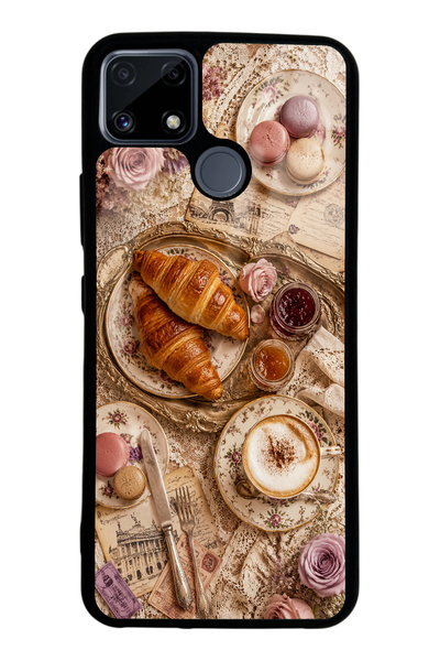 S Mode حافظة هاتف لامعة بتصميم رومانسي فرنسي من Realme C25