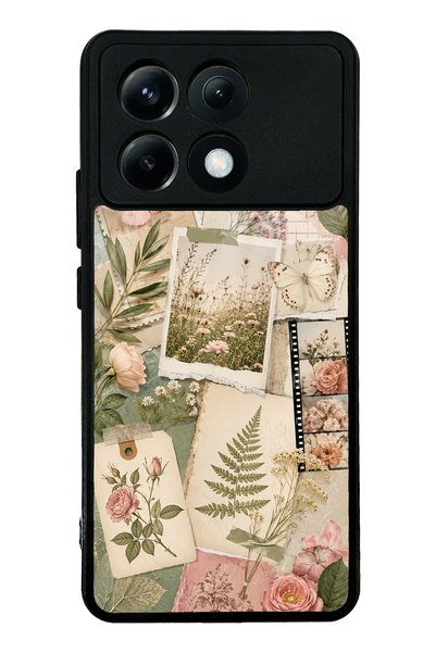S Mode حافظة هاتف Xiaomi Poco X6 Pro ناعمة بتصميم Soft Garden Notes لامعة