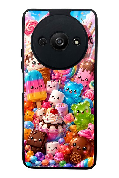 S Mode Xiaomi Redmi A3 Kawaii Candy Party Design Glossy Phone Case