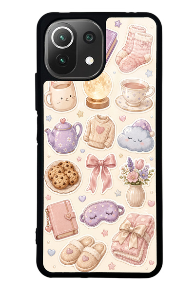 S Mode حافظة هاتف Xiaomi Mi 11 Lite بتصميم Pastel Sleepover لامعة