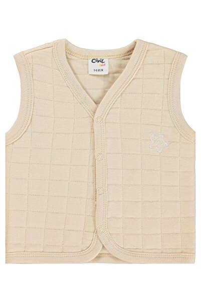 Civil Baby Star embroidered 3-18 months vest - brown