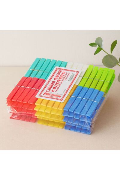 Royaleks Plastic Clothespins 144 Pieces (Rainbow)