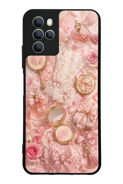 S Mode Omix X700 Glossy Phone Case with Vintage Rose Vanity Design