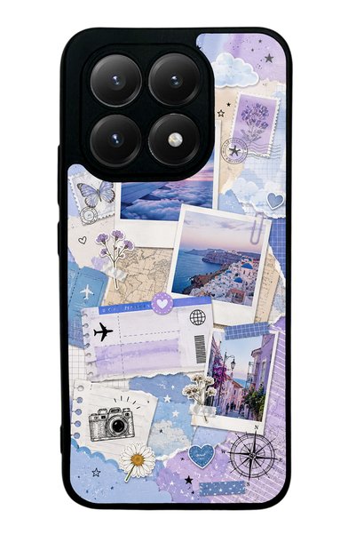 S Mode حافظة هاتف Xiaomi Mi 15T بتصميم Pastel Travel Diary لامعة