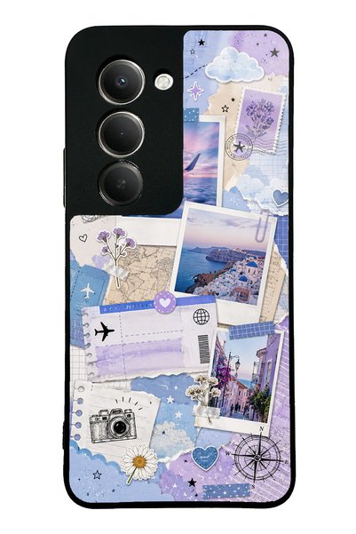 S Mode حافظة هاتف Xiaomi Redmi 15 بتصميم Pastel Travel Diary لامعة
