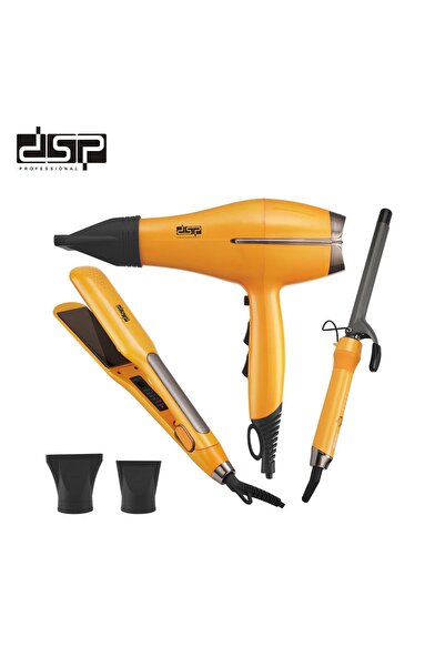 DSP Professional 3-in-1 Styling Kit - 1600W Turbo Hair Dryer, Ceramic Curler,...