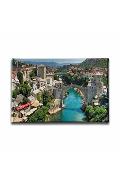 enmalife Mostar Bridge Landscape Canvas Wall Painting