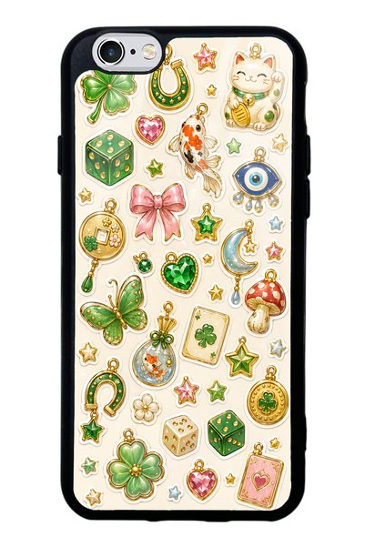 S Mode حافظة هاتف لامعة بتصميم Lucky Star Charms لهاتف iPhone 6s