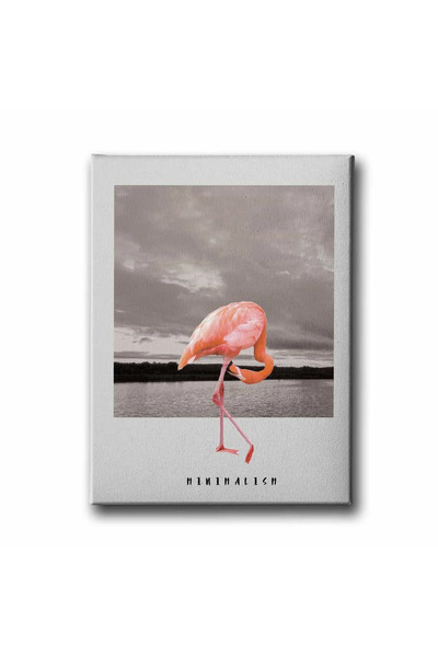 enmalife Dekorativna slika na platnu sa flamingom
