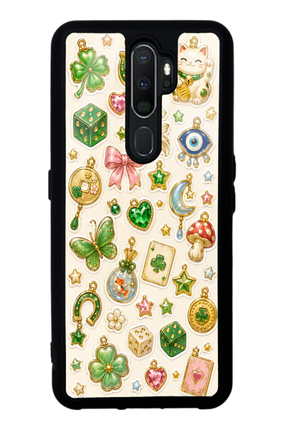S Mode Oppo A5 2020 Glossy Phone Case with Lucky Star Charms Design