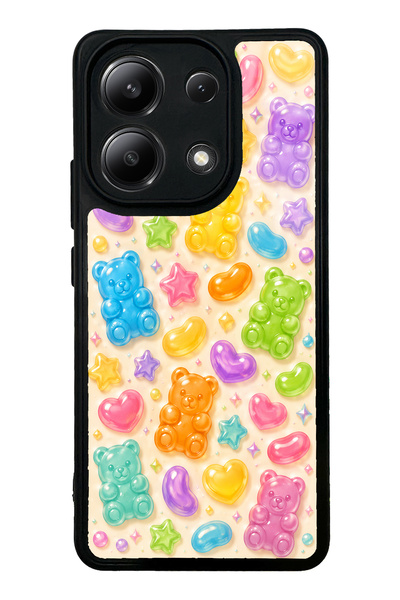 S Mode حافظة هاتف لامعة بتصميم Sweet Bear Jelly لهاتف Xiaomi Redmi Note 13 4G