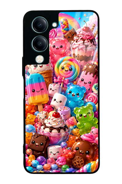 S Mode Vivo Y04 Kawaii Candy Party Design Glossy Phone Case