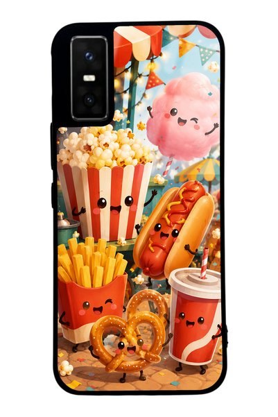 S Mode Infinix Gt 30 Pro Glossy Phone Case with Fun Food Party Design