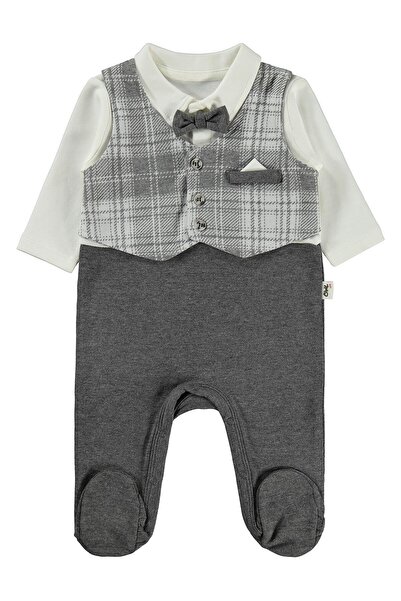 Civil Baby Houndstooth Pattern 1-9 Months Jumpsuit - Plaid