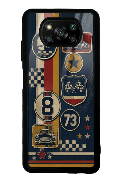 S Mode Xiaomi Poco X3 Old School Racing Design Glossy Phone Case