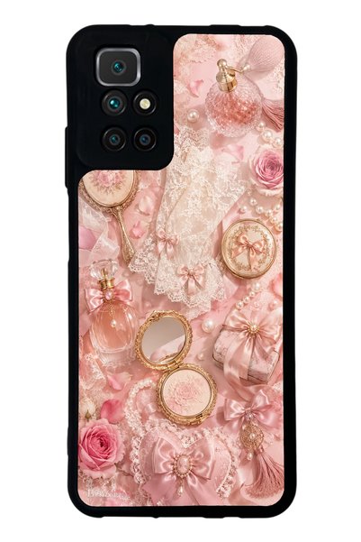 S Mode حافظة هاتف Xiaomi Redmi 10 بتصميم لامع من نوع Vintage Rose Vanity