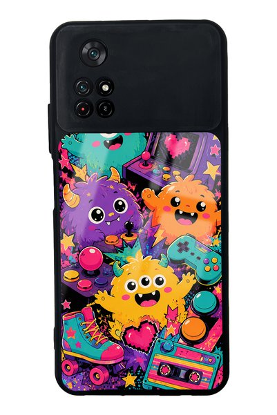 S Mode حافظة هاتف لامعة بتصميم نادي الألعاب من Xiaomi Poco M4 Pro