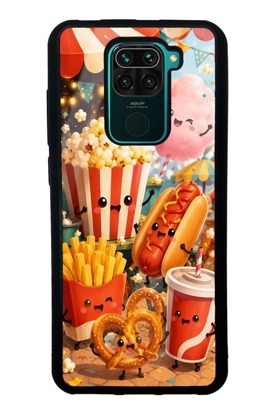 S Mode حافظة هاتف لامعة بتصميم حفلة طعام ممتعة لهاتف Xiaomi Redmi Note 9