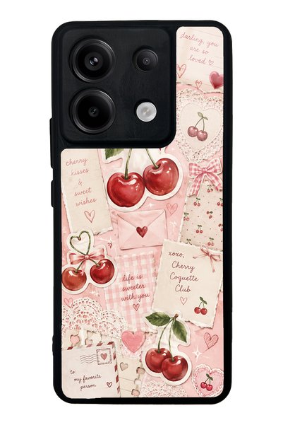 S Mode Xiaomi Redmi Note 13 Pro 5g Glossy Phone Case with Cherry Love Letters...