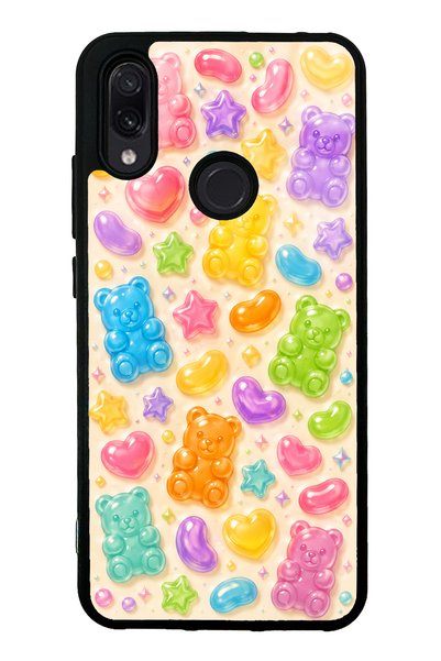 S Mode حافظة هاتف لامعة بتصميم Sweet Bear Jelly لهاتف Xiaomi Redmi Note 7