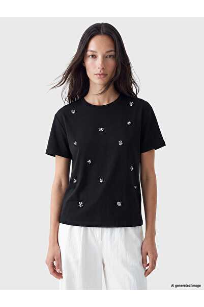 LC Waikiki Ozmarka New Season Black Stone Soft Touch Blouse
