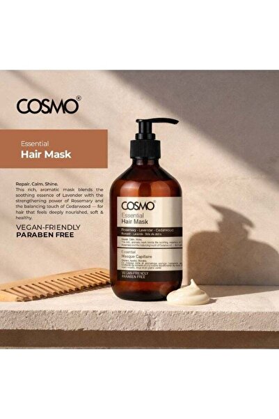 Cosmo Essential Hair Mask – Rosemary, Lavender & Cedarwood Botanical Infused Treatment 500ml